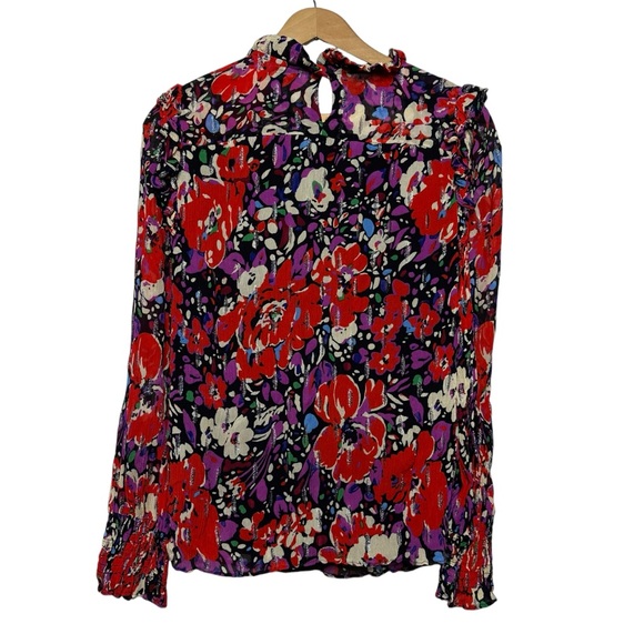 J Crew Smocked Popover Top in Lurex Dot Small - Picture 3 of 11